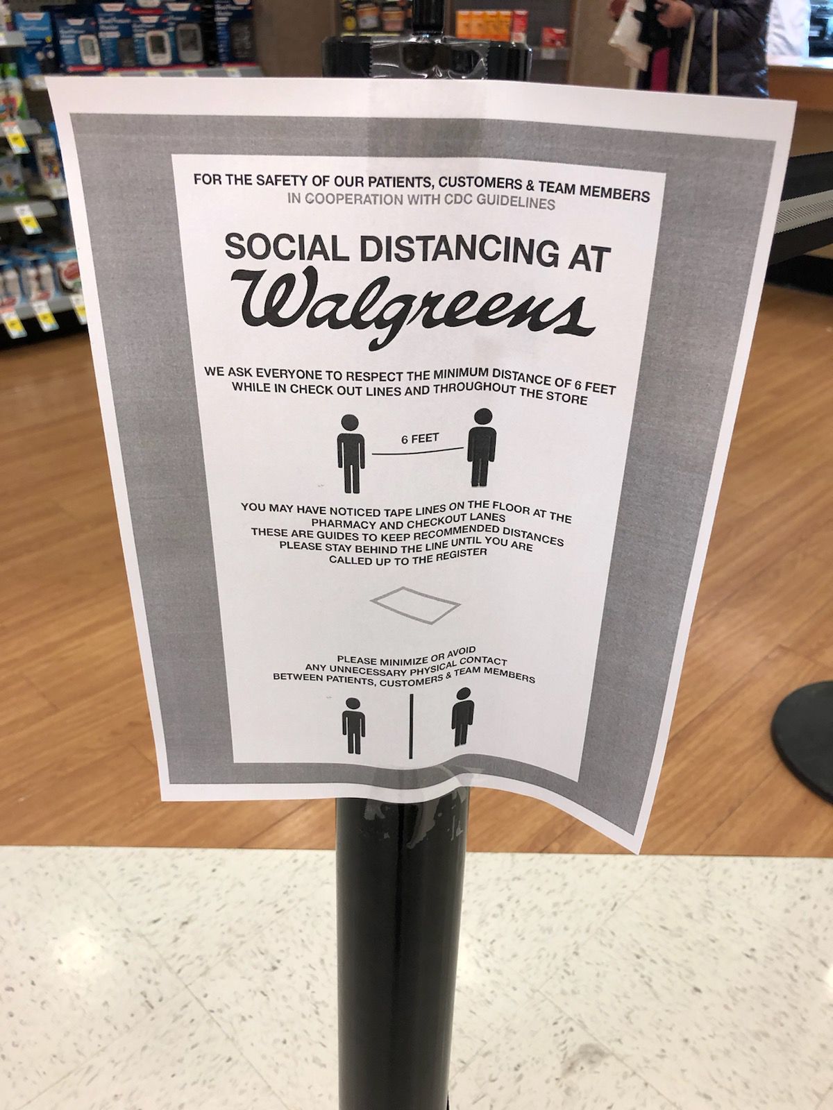 Social distancing at Walgreen's